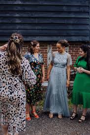 A Pale Blue Phase Eight Dress For A Colourful Homemade Barn Wedding In 2020 Blue Wedding Dresses Phase Eight Wedding Dresses Blue Wedding
