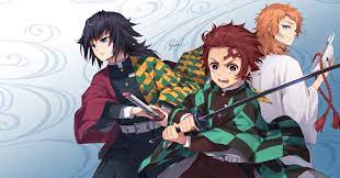 demon slayer kimetsu no yaiba tanjirou kamado giyu tomioka 鬼滅イラスト pixiv 悲しいアニメガール アニメのネコ イラスト