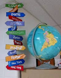 School And Classroom Themes Students Will Love Travel Theme Classroom Classroom Themes Geography Classroom