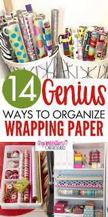 14 Wrapping Paper Storage Organization Ideas Organization Obsessed Wrapping Paper Storage Wrapping Paper Organization Gift Wrap Organization