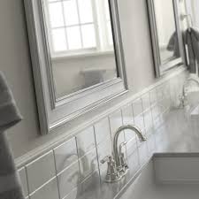 This style will maintain privacy but give your bathroom a sleek, modern look. Bathroom Mirrors X 41 In M3 Delta Wall Mount 29 In Rectangular Framed Flush Mounting Bathroom Mirror In Stone Mosaic With Standard Glass Medium Tools Home Improvement Becommerceth Com