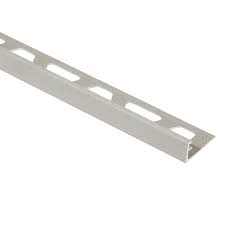 The jolly profile is designed to finish and protect tile edges on walls and countertops. Schluter Jolly Edge Trim 3 8in Aluminum Greige 3 8in 100493196 Floor And Decor