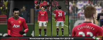 The evolution of manchester united jersey. Manchester United Kit Home 2013 14 Pro Evolution Soccer 2013 At Moddingway