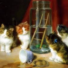 صور خلفيات رمزيات قطه قطط كيوت رسم cat art cat painting global gallery