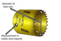 Image result for what is a HOLE SAW 2-1/8(54MM)