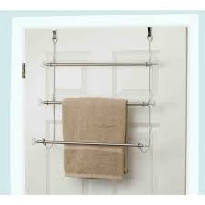 They are perfect for small bathrooms because they maximize space. Home Basics 3 Tier Chrome Plated Steel Over The Door Towel Rack Walmart Com Walmart Com