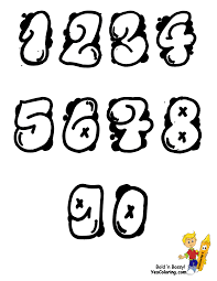 Black Eye Alphabet Coloring | Graffiti Alphabet | Free | Numbers