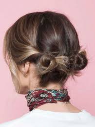 Double Mini Buns Short Hair Styles Hair Styles Short Hair Styles Easy