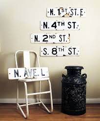 Vintage Street Sign Porcelain Enamel Black And White Vintage Signs Decor Street Signs Decor