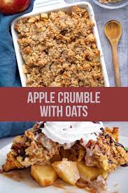 Apple Crumble With Oats Is The Perfect Treat For Fall It S Soft Tender And So Quick To Make Top It With Whipped Crumble Rezept Apple Crumble Rezept Rezepte