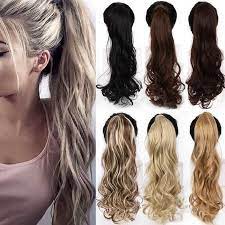 Clip In Ponytail Synthetic Hair Extension Clip In Ponytail Wavy Ponytail Clip In Hair Extensions