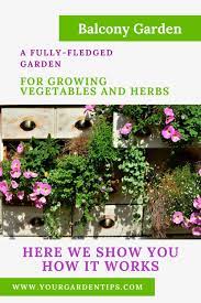 Balcony Garden A Fully Fledged Garden For Growing Vegetables And Herbs Here We Show You How It Works Growing Vegetables Balcony Garden Amazing Gardens
