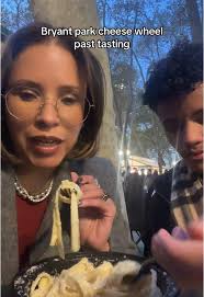 @Cheese Wheel Pasta @Bryant Park NYC #foodie #cheesewheel #pasta #tastetest
