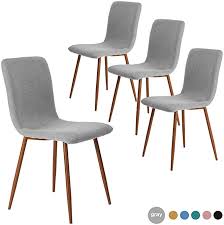 Amazon Com Dining Chairs Kitchen Chairs Set Of 4 Modern Dining Room Side Chairs With Fabric Cus Fabric Dining Chairs Side Chairs Dining Side Chair Dining Room