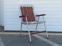 Vintage 70s Folding Wooden Lawn Chair For When My Dad Got Tired Of Replacing The Webbing On The Other Lawn Chai Wooden Lawn Chairs Lawn Chairs Outdoor Chairs
