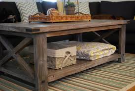 Plan on makin this table this weekend with a wider top. Rustic X Coffee Table Ana White