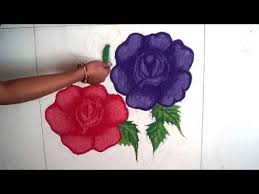 Simple Rose Flower Rangoli Designs Beautiful Rose Flower Rangoli Flower Rangoli Rangoli Designs Flower Rangoli Designs