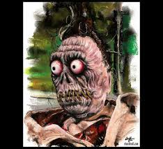 Here is a picture of some guys tattoo i found shows the stiching of the mouth pretty clear. Print 8x10 Harry The Hunter Beetlejuice Shrunken Etsy Pop Art Beetlejuice Art