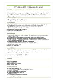 Proven civil engineering professional with strong technical and organizational skills. Civil Engineer Technician Resume Example