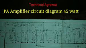 Electronics projects, amplifier circuits 250watt 5. Pa Amplifier Circuit Diagram 45 Watt Youtube