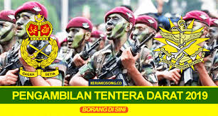 Semua permohonan hendaklah dibuat secara online dengan menggunakan laman sesawang yang telah disediakan oleh pihak tentera udara diraja malaysia. Pengambilan Tentera Darat 2019