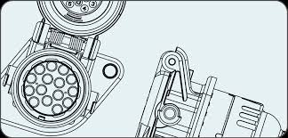 Details for small round 6 pin and 7 pin, flat 12 pin and flat 7 pin; Discover The International Standards For Trailer Connectors