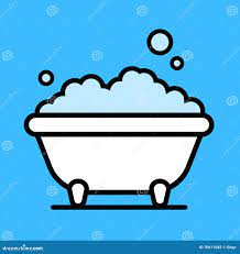 Cute Cartoon Bathtub with a Bubble Bath Stock Vector - Illustration of  relaxation, print: 70611082
