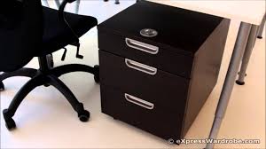 Replacement bracket for ikea galant drawers. Ikea Galant Drawer Unit On Castors Office Furniture Design Youtube