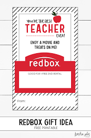 Here's is the ultimate guide of the best free printable box templates around. Free Redbox Teacher Appreciation Printable Kendra John Designs