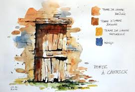 Croquis Carnets De Voyage Et Aquarelle Stage De Croquis En Ligne Sketching Trave Architecture Aquarelle Illustration Effet Aquarelle Carte Postale Aquarelle