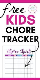 You can make any color chart for kids since every element can be edited. Free Blank Printable Weekly Chore Chart Template For Kids What Mommy Does