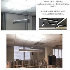 The purpose is to accentuate modern residential or commercial architectural features and or provide balanced general lighting. Ledprofiles Up Down Suspended Linear Led Channel 550 4ft 8ft