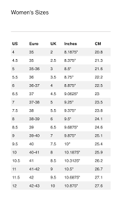 womens sizes shoe size conversion chart in 2019 shoe