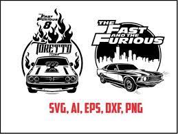 Fast And Furious Monogram Svg Eps Ai Dxf Png Instant Download Vinilos