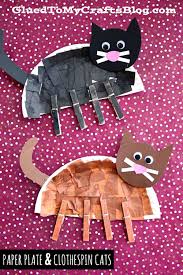 Paper Plate Clothespin Black Cat Halloween Kid Craft In 2020 Animal Crafts For Kids Halloween Crafts For Kids Cute Kids Crafts