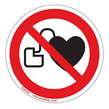 Standard Iso 7010 Symbol Meaning No Pacemakers To Prohibit People With Active Implanted Cardiac Devices From Entering A Design Workplace Safety Labels Words