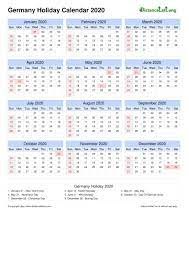 The regional holidays above only are observed in some states of germany or in some regions within a state. Germany Holiday Calendar 2020 Jpg Templates Distancelatlong Com1