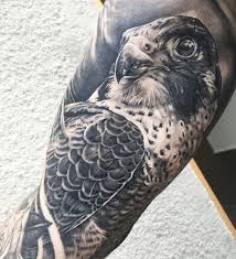 Bird Of Prey Tattoo Sleeve Great Falcon Tattoo Inkstylemag Falcon Tattoo Hawk Tattoo Animal Sleeve Tattoo