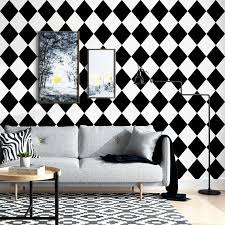 Give your living room a lift with our stunning range of living room wallpaper. Black White Small Square Wall Papers Home Improvement Geometric Rhombus Wallpaper Roll For Living Room Bedroom Wallls Decoration Wallpapers Aliexpress