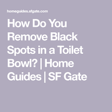 How Do You Remove Black Spots In A Toilet Bowl Toilet Bowl How To Remove How Do You Remove