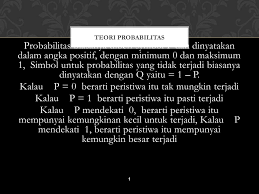 Apabila terdapat suatu kondisi dimana probabilitas p(a/b) menjadi bernilai sama dengan p(a), maka dalam hal ini peristiwa b tidak mempunyai pengaruh terhadap terjadinya peristiwa a, sehingga : 2a Teori Probabilitas Flip Ebook Pages 1 33 Anyflip Anyflip