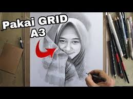Menggambar Menggunakan Grid Ukuran A3 Youtube In 2020 Grid Youtube