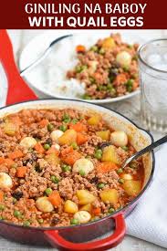 Pork Giniling With Quail Eggs Recipe Ground Pork Recipes Pork Giniling Recipe Giniling Recipe