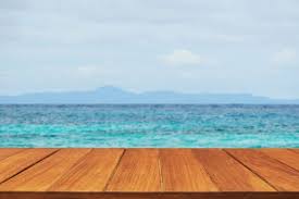 Wood Table Top On Tropical Sea Wood Table Top Wood Table Table Top