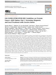 If you have been diagnosed with adenocarcinoma cancer, you have a cancer that developed in one of the glands that lines the inside of your organs. Pdf Eau Eanm Estro Esur Siog Guidelines On Prostate Cancer 2020 Update Part 1 Screening Diagnosis And Local Treatment With Curative Intent