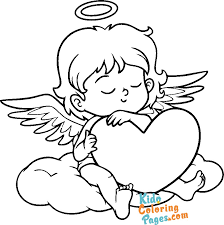 Welcome in free coloring pages site. Cupid Valentines Day Angel Coloring Pages Kids Coloring Pages