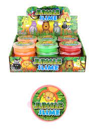 Jungle Animal Slime Tubs (7cm x 2cm) 3 Assorted Colours : Henbrandt Ltd