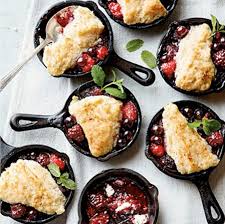5 mini sweet treats made for your smallest skillets. Recipe Radar Mini Cast Iron Skillet Desserts Food Berry Cobbler Recipes Mini Appetizers