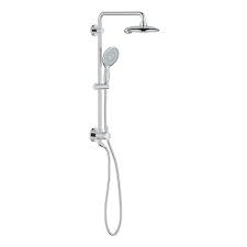 Grohe Retrofit Bundle Power And Soul 4 Spray Handheld Shower And Shower Head Combo Kit In Starlight Chrome 26126000 The Home Depot Tub And Shower Faucets Shower Heads Shower Bars