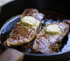 Steaks With Blue Cheese Butter Recipe Steak With Blue Cheese Blue Cheese Butter Cast Iron Recipes